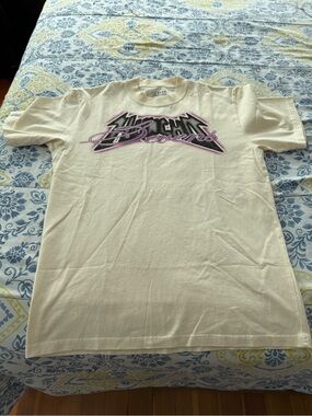 Triple 7 (Club Sevens) Mens Cream Tee with Black Script Logo